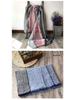 Korean Style Cotton & Linen Patchwork Scarf for Women - Solid Color, Tassel Shawl, Elegant & Easy-to-Match Neck Warmer for Early Autumn