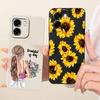 For Oppo A6 4G Case Oppo A6x 5G CPH2783 Pretty Girl Sunflowers Painted Cover Soft Silicone Case For Oppo A6x 4G OppoA6 5G Fundas