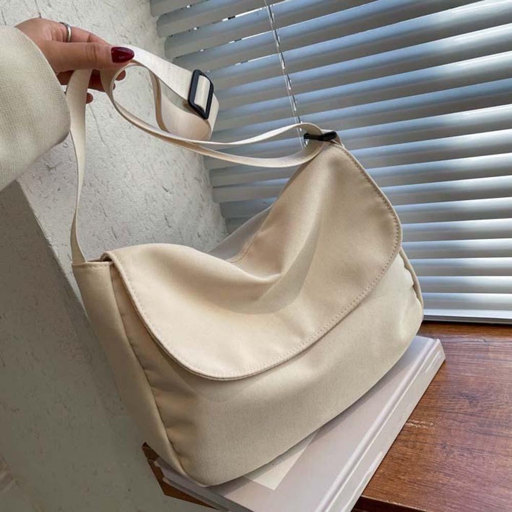Adjustable Strap Nylon Square Bag Japanese Style Women Messenger Pouch  Storage