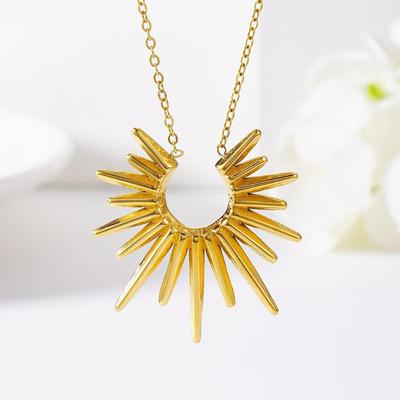 Personalized Sun Necklace: Versatile Cold-Style Titanium Steel Clavicle Chain
