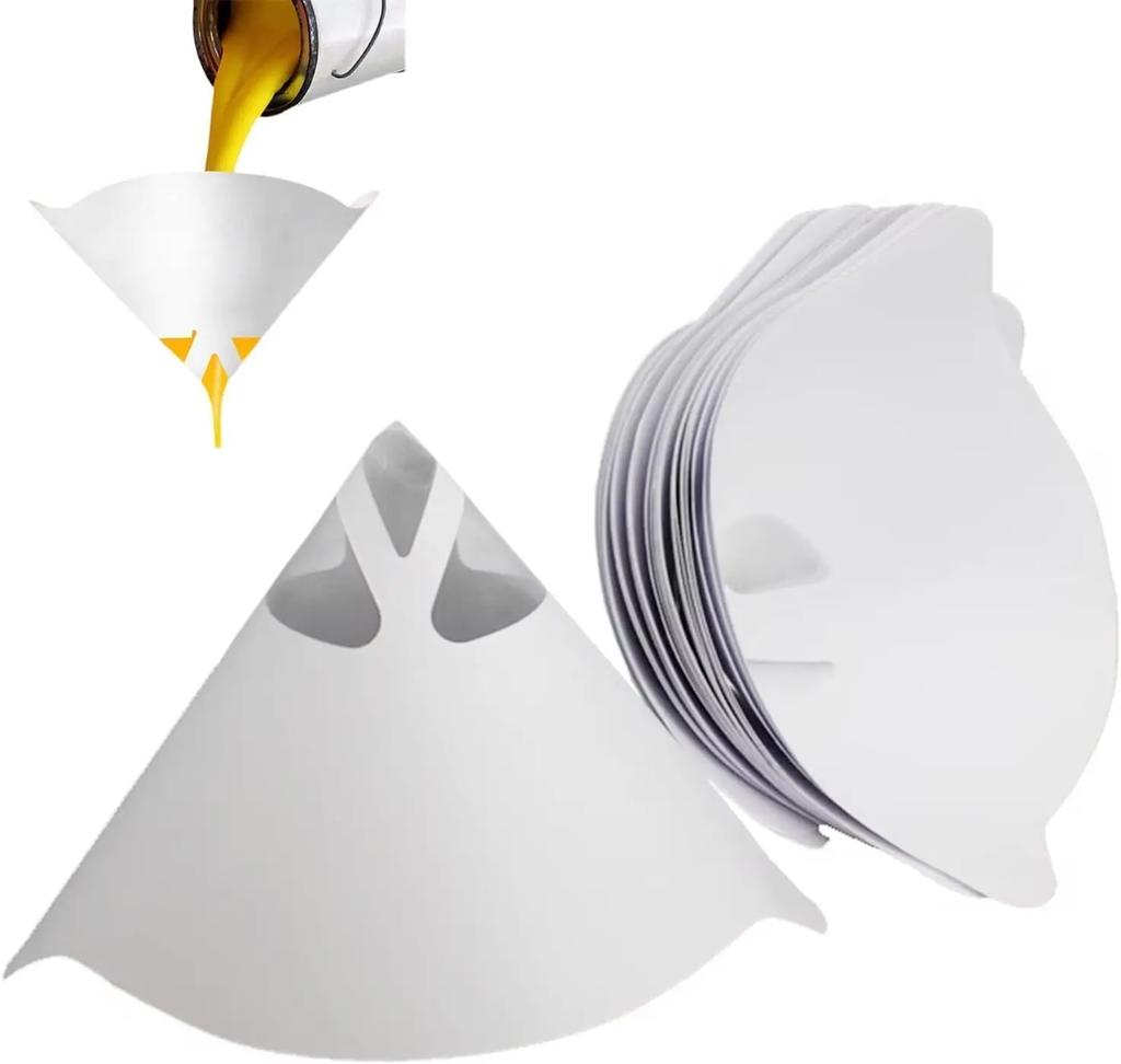 10-500PCS Car Disposable Paper Filter 190 Mesh Purifying Straining Cup Paint Spray Mesh Conical Nylon Micron Paper Funnel Tools