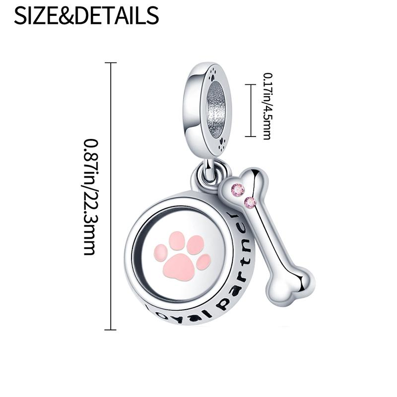 Newcopper Pink Kitten Gourmet Pizza Cone Charm Beads Suitable For Panoriginal Bracelet Exquisite Diy Jewelry Gift