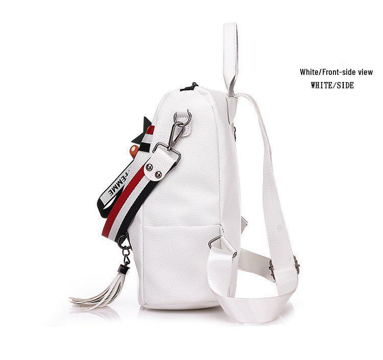 Ribbon Pendant Bear Two-way Shoulder Backpack for Women