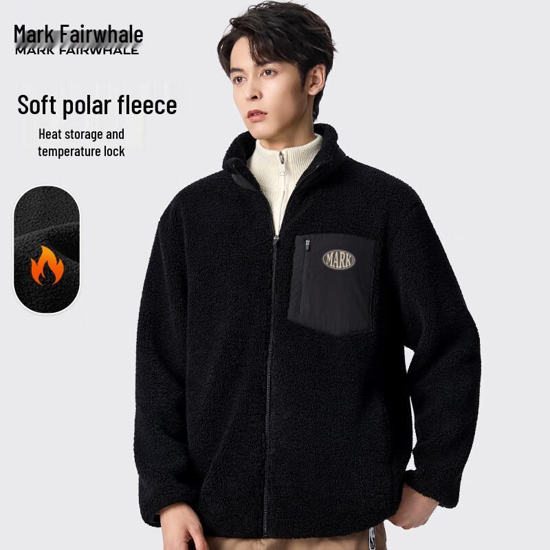 Mark Fairwhale Men's Thickened Fleece Stand Collar Jacket