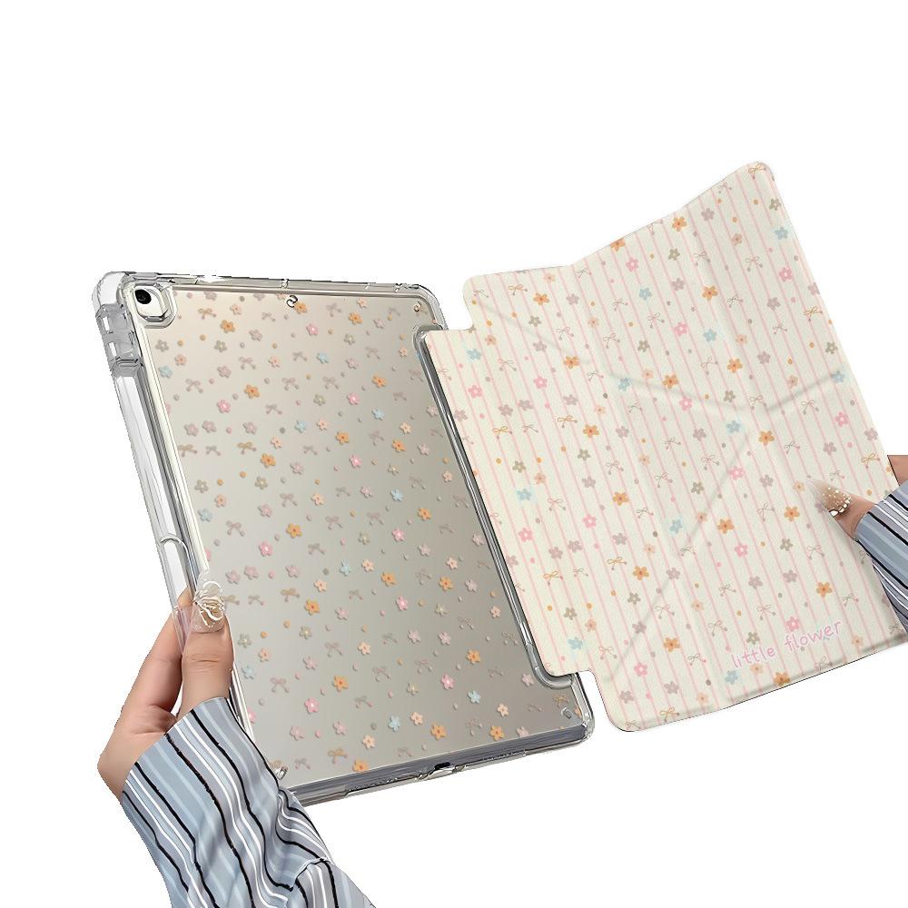 Dopamine flower is suitable for iPadPro 11 inch Y folded edge sticker, tablet protective case with pen slot, iPad Pro 13 inch