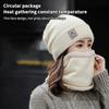 Women Knitted Beanie+Scarf Sets Thicken Velvet Lining Pullover Cap Unisex Winter Warm Plush Bonnet Neck Protection Scarves Hat