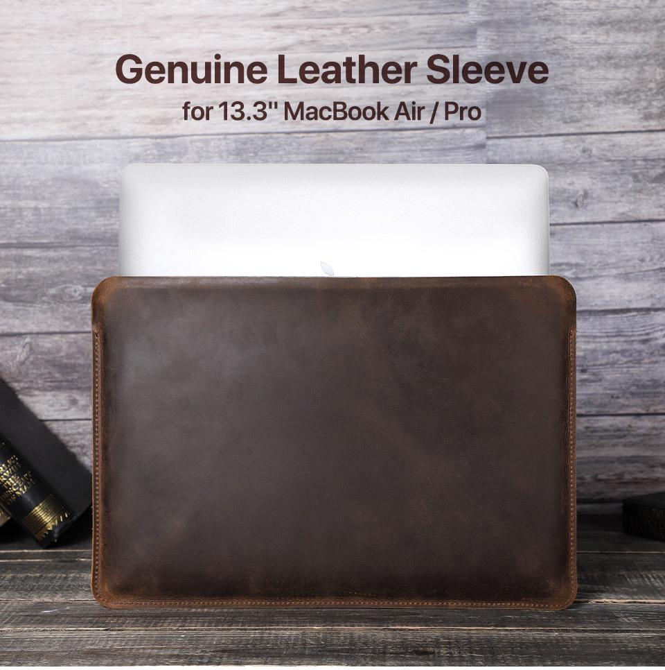 New MacBook Air 13.6" Genuine Leather Protective Sleeve