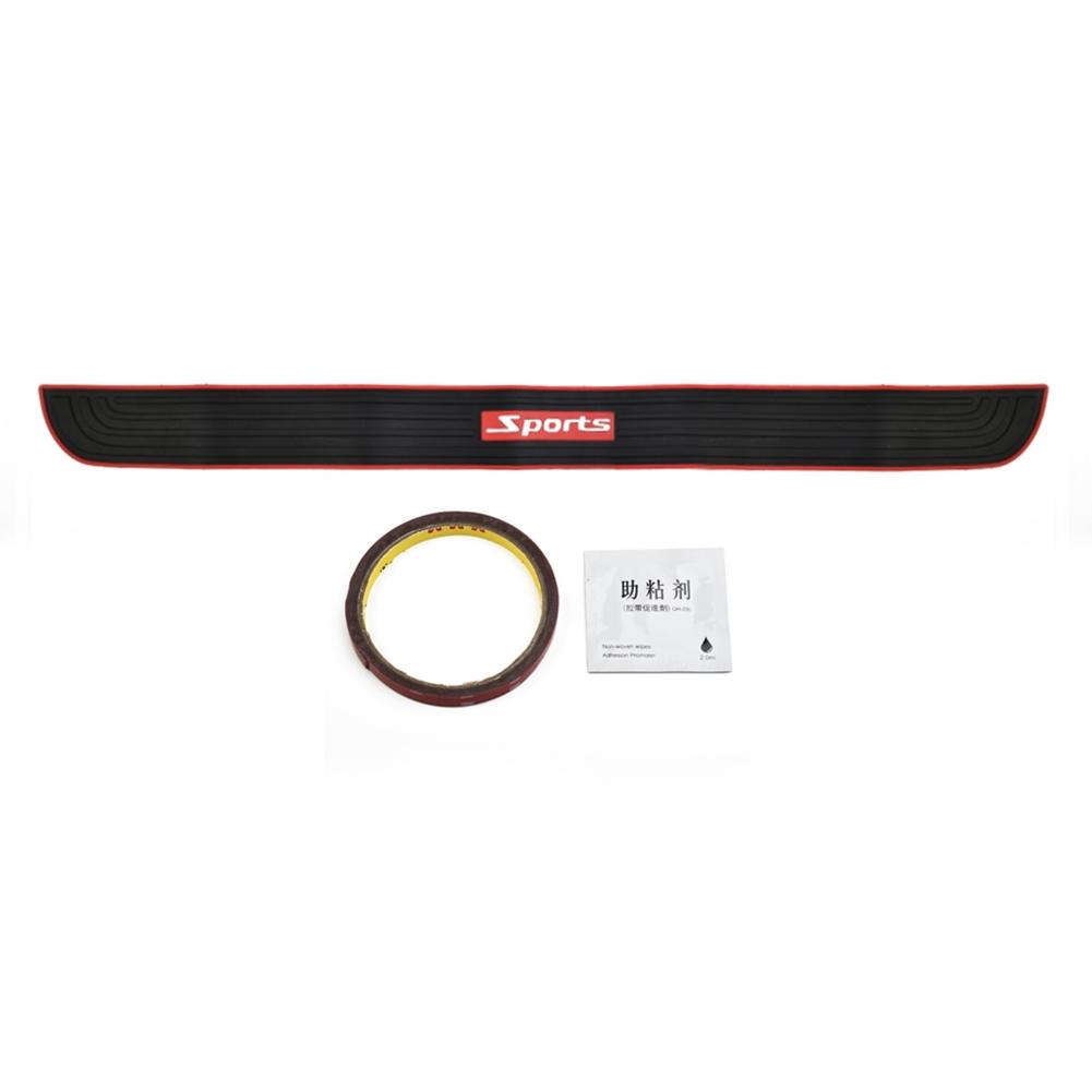 Black & Red Door Sill Strip 90cm x 7cm 1pcs 90cm Car Auto Rear Trunk New