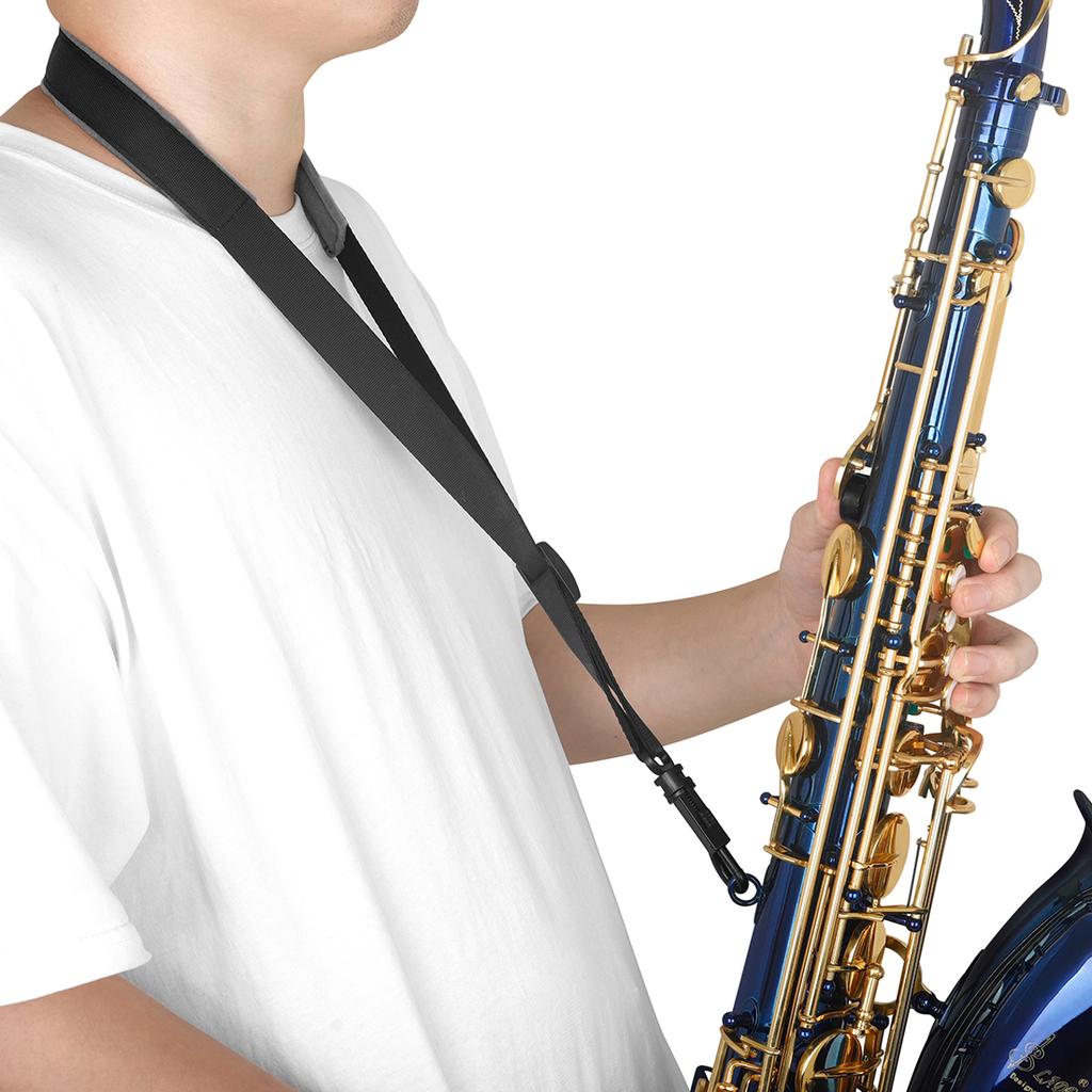 IRIN Saxophone Strap Adjustable Alto/Tenor/Soprano Sax Velvet Neck Strap with Plastic Buckle Woodwind Instrument Accessories