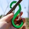 Aluminum Alloys S Shaped Carabiner Double Snap Hook AntiTheft Backpacks Buckle