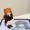 NEW Eva Asuka Langley Soryu School Uniform Action Figure Gospel Warrior Collectible Ornament Beautiful Girl Squat Posture Toys