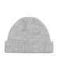 AMES-WORLDWIDE Hairy Stripe Gloves & Beanie Set Gray