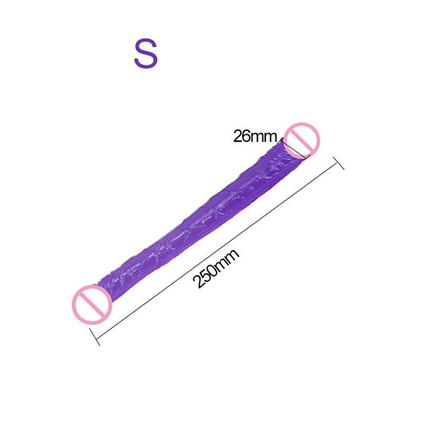 Double Head Dildo Long Jelly Realistic Dildo Double Ended Dildo Flexible Big Dildo for Women Masturbator Sex Toys for Lesbian