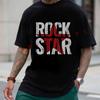 Rockstar Creative Graphic Motorcycle Men T-Shirt Cotton O-neck Short Sleeve Hip Hop Streetwear