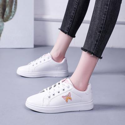 2024 frauen Laufschuhe Frühling Herbst Mode Weiß Atmungs Bestickt Blume Lace-Up Casual Sneakers Zapatos De Mujer