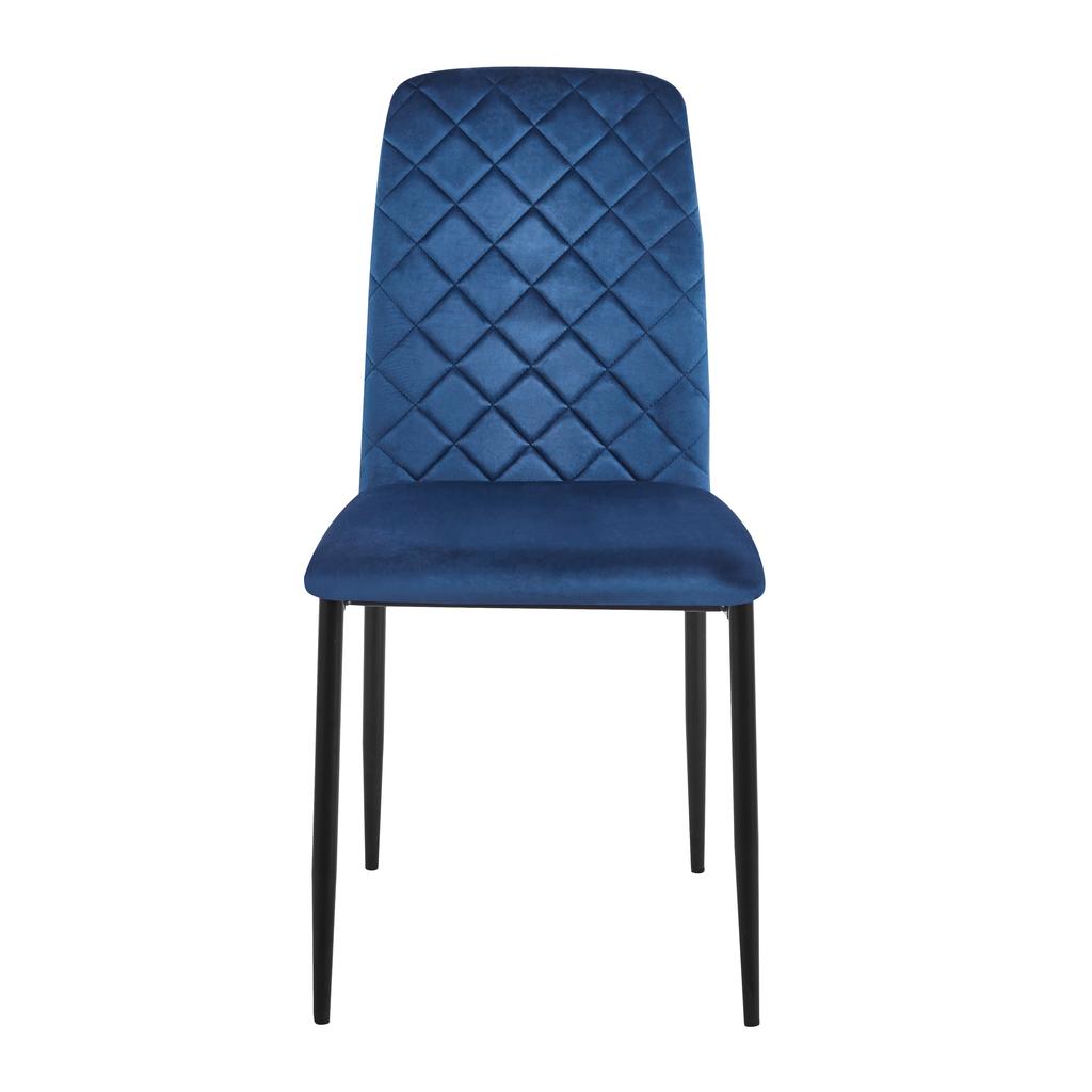 MAVERIK Velvet Navy Blue Upholstered Velvet Chair