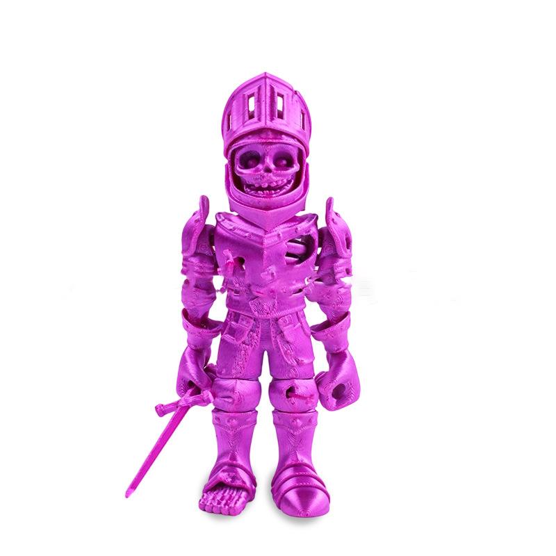 3D-gedruckte Skelett-Actionfiguren Skelett-Ritter-Figuren mit flexiblen Gelenken Sammelbares Neuheitsspielzeug für Kinder Erwachsene Geschenke