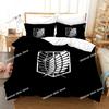 Neues Attack On Titan Bettwäsche-Set Einzelbett Twin Full Queen King Size Attack On Titan Bett-Set Kinder Kinderzimmer Bettdeckenbezug-Sets