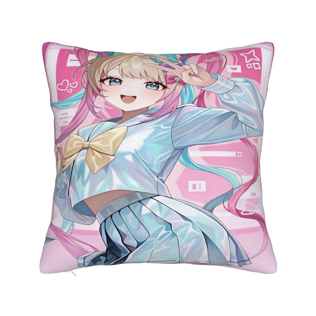 N-Needy Streamer O-Overload KAngel Pillow Cover Soft Cushion Cover Cute Funny Pillow Case For Sofa Couch Bed Living Room
