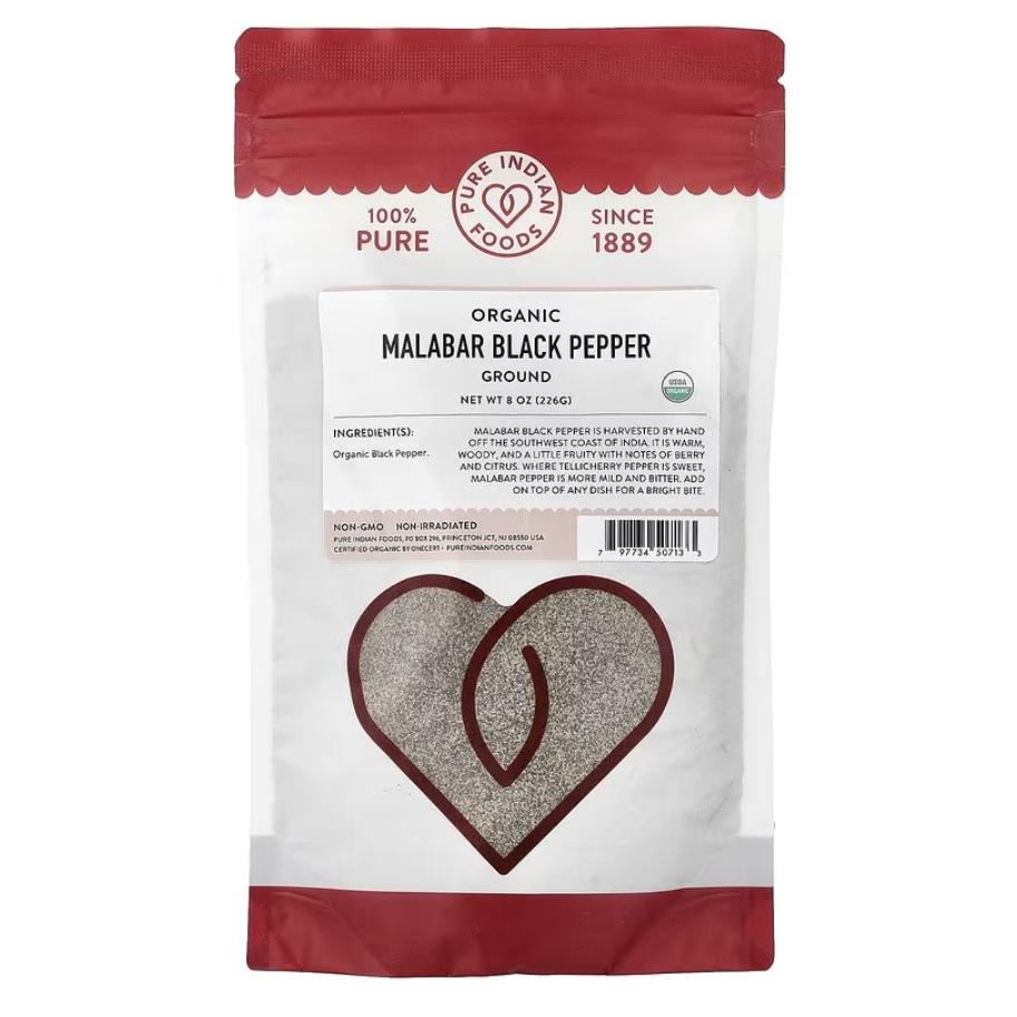 [Pure Indian Foods] Ground Cayenne / Malabar Black / Tellicherry Black Pepper 226g (8oz)