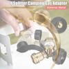 Y Splitter Adapter 2 Way Gas Adapter Propane Tank Connector Adapter Metal Gas Tank Converter for Grill Camp Stove