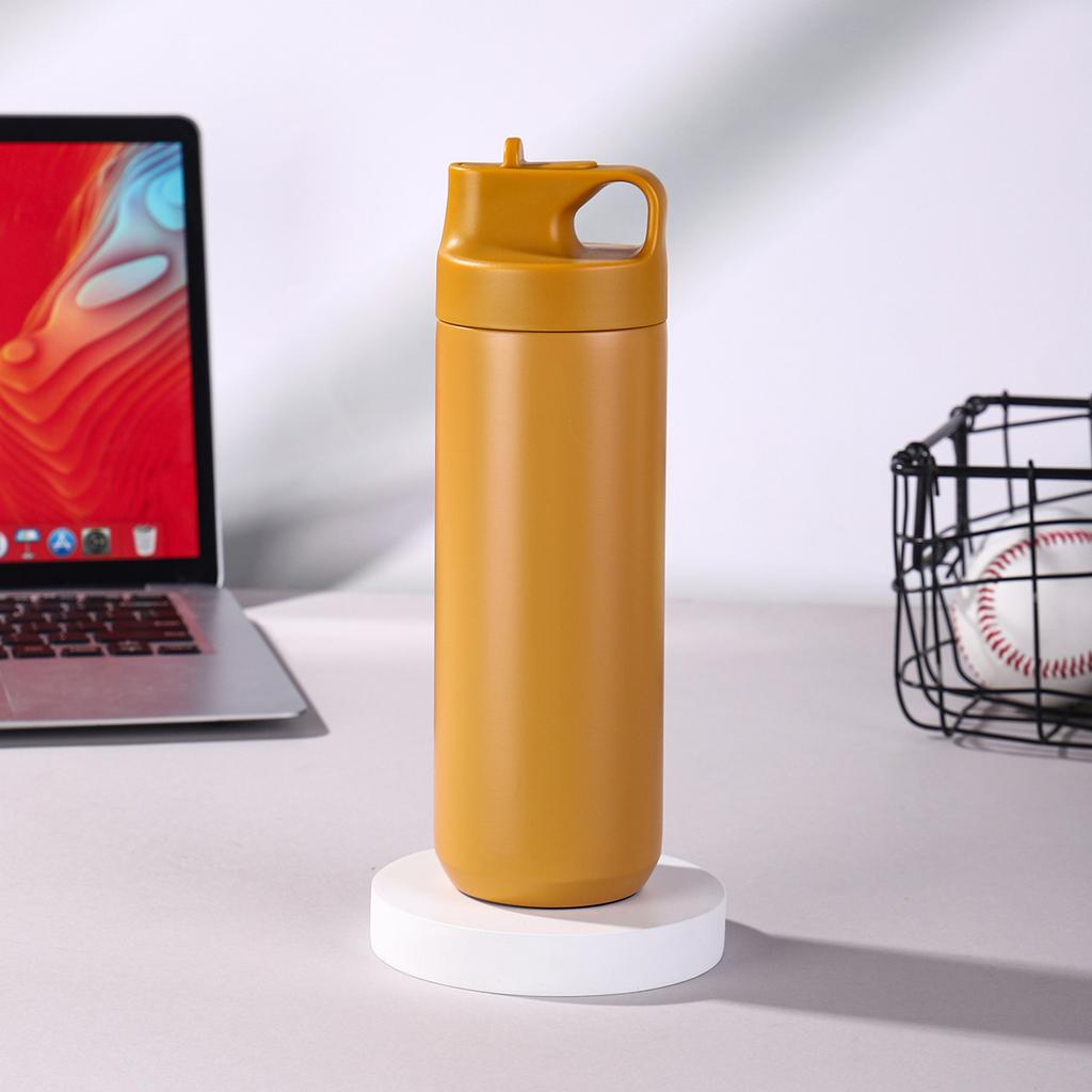 Japanese Portable Cover Straw Cup 101 Stainless Steel Vacuum Thermos Cup Outdoor Mountaineering Accompanying Sports Kettle