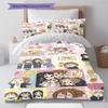 Anime Pattern Bedding Quilt Set Quilt Cover Pillowcase Home Decoration Birthday Gift (1 * Duvet Cover + 2 * Pillowcase, Without Core)