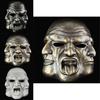 Exquisite Masks Threefaced Crafted From Durable Resin For Celebrations Halloween