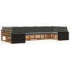 Outdoor Sofa Set with Cushions 7 Pcs Natural and Anthracite