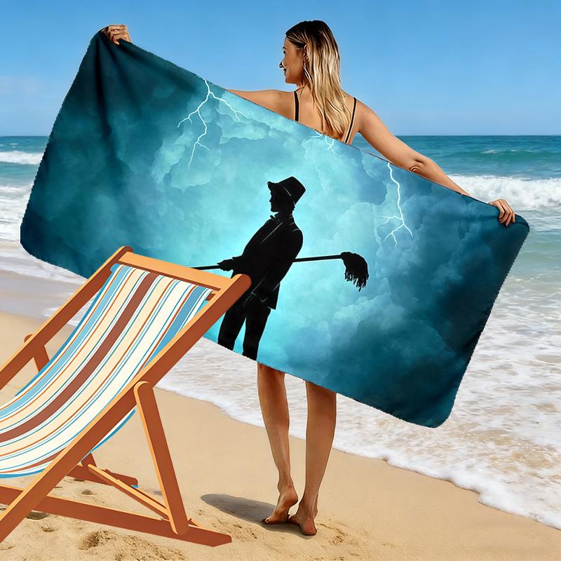 Doctor Who Print Beach Towel, Large Soft Quick Dry Towel for Beach Camping Swimming