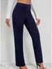Sofort verfügbar High Waist Lässige Einfarbige Damen Gerade Hosen für Frühling, Sommer, Herbst