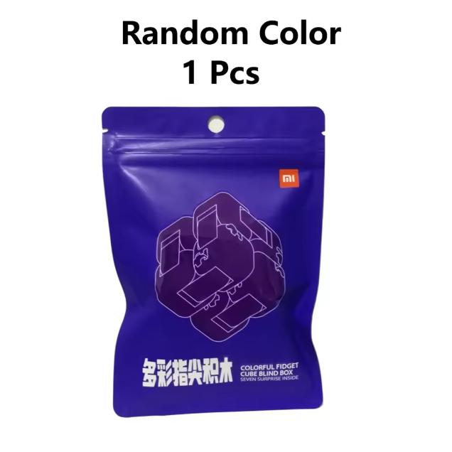 Xiaomi Mitu Colorful Fidget Cube Spinner Seven Surprise Fingertip Building Block Bricks Toy Puzzle Assembling Random Color