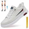 Spring Men Flat/5cm Elevator Shoes Leisure Men Loafers White Soft Leather Moccasins Height Increase Taller Shoes Man Sneakers
