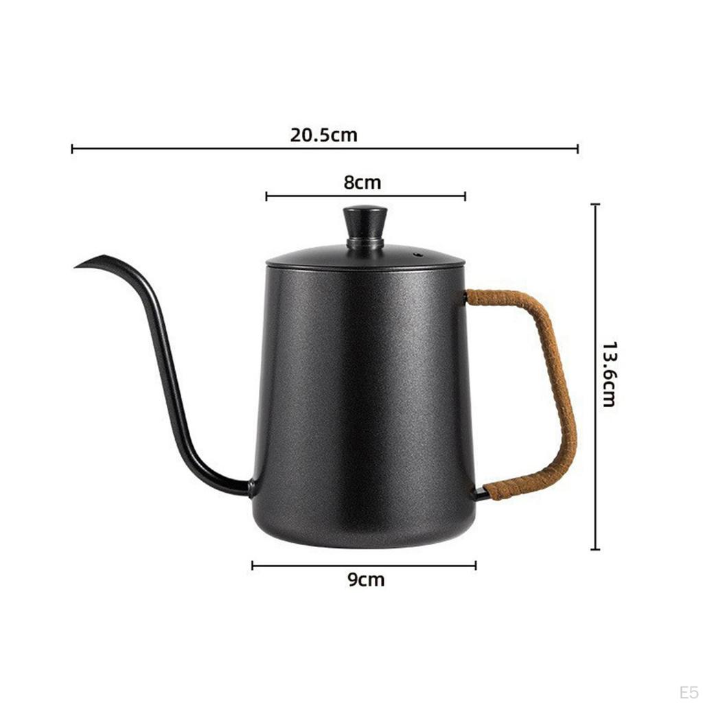 Coffee Pot Pour Over Drip Tea Kettle Scratch Resistant Anti Scald Handle Gooseneck