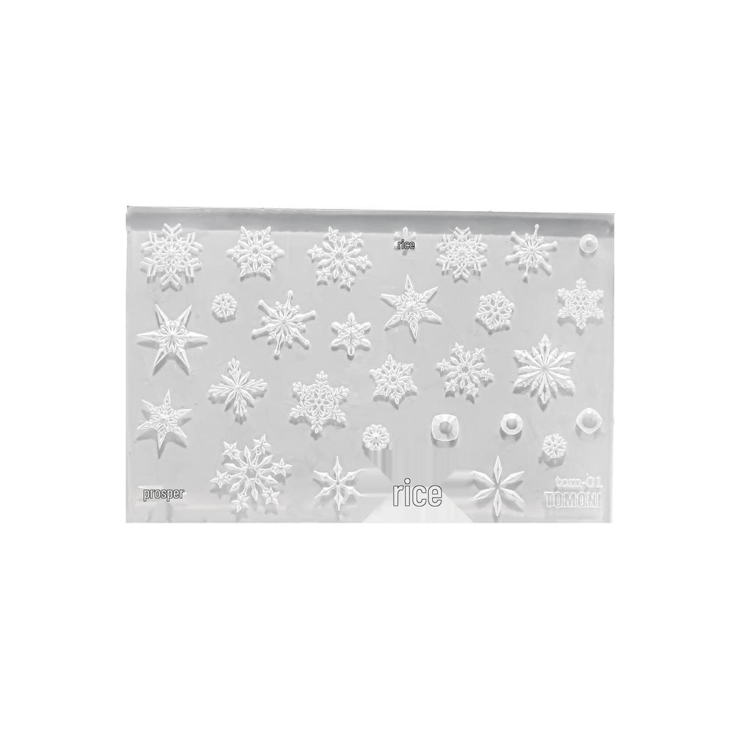 Tomoni Snowflake Christmas Nail Art Silicone Molds for Jewelry & Decorations