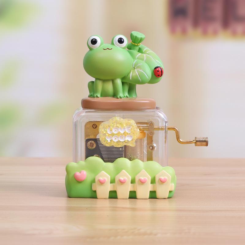 Creative Cute Girl Hand Crank Series Musical Box - Cute Girl Decorative Figure for Music Birthday Gift - Eight-Note Box