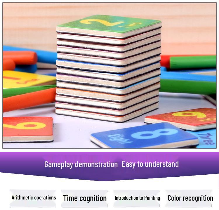 Educational Wooden Building Blocks & Counting Sticks for Early Learning and Kindergarten