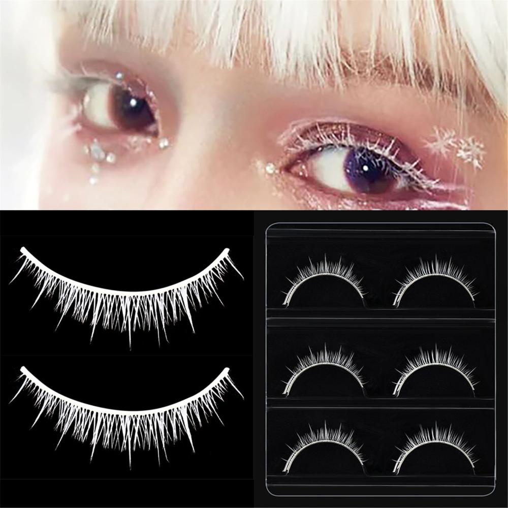 Cosplay Wispy Natural for Halloween Cosplay False Eyelashes White Lashes False Lashes Fluffy