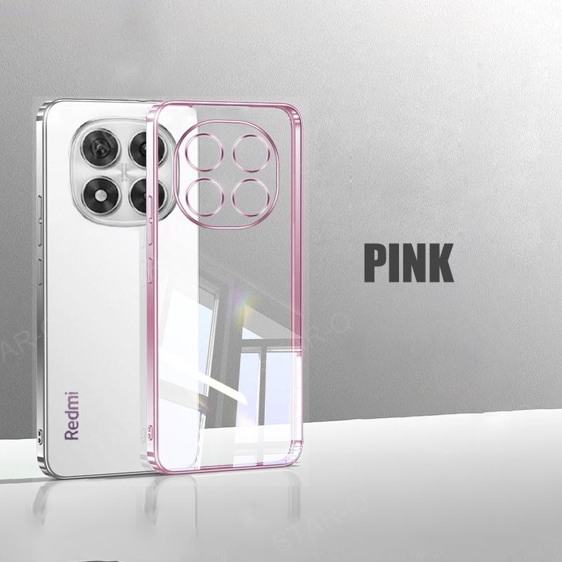 Note14 14pro  Plating Transparent Case For Xiaomi Redmi Note 14 Pro Plus 4g G Soft Silicone Clear Back Cover Note14pro
