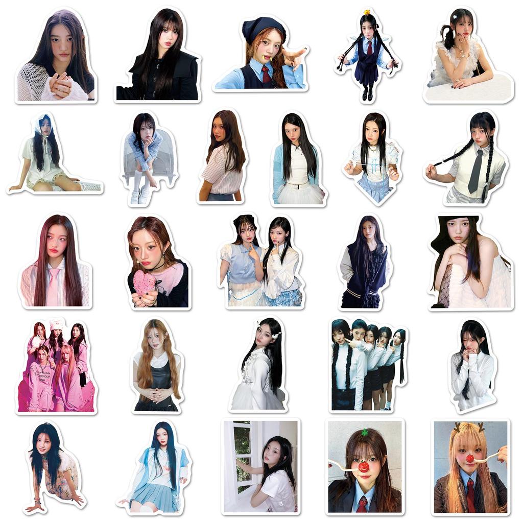 51 ILLIT Graffiti Stickers: Personalized Korean Girl Group Minju Decor for Water Bottles & Phone Cases