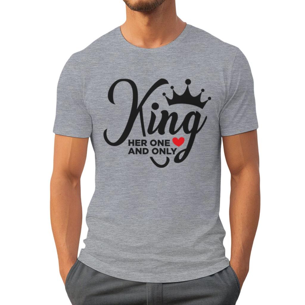King Queen Hisher One And Only Print T Shirt Valentines Day Gifts Shirts Unisex Unisex King Queen Crown Couple Matching Tshirts