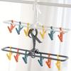 1CP Travel Clothes Hanger, Foldable, Suitable for Suitcases, Small Clothes Rack, Travel Accessories, Hanger with Clips