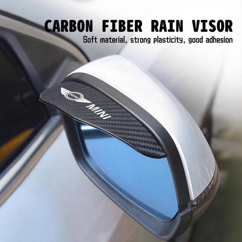 Car Rear View Mirror Rain Eyebrow Shield Sun Visor Protector For MINI Cooper R55 R56 R57 R58 R59 R60 R61 JOHN COOPER WORKS pwaxk99