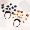 Colorful Spooky Spiders/Bat Shape Hairband Women Student Photography Hairband Spooky Spiders Shape Washing Face Headbands