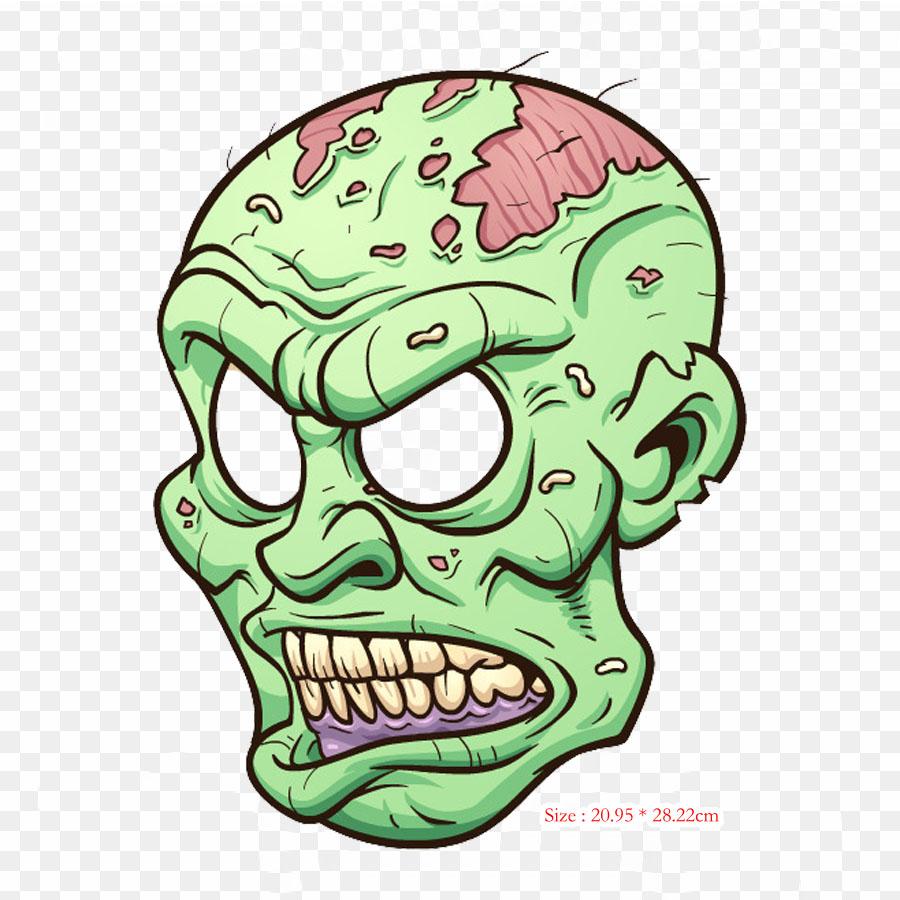 Kreslené Zombie Kuře Kuře Nažehlovací Tepelný Transfer Tisk Vinylové Nášivky Nálepka na Oblečení DIY Aplikace Pratelné Nášivky