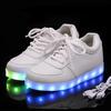 Comemore 2025 Adult Unisex Womens Mens Kid Luminous Sneakers Glowing USB Charge Boys LED Colorful Light-up Shoes Girls Footwear