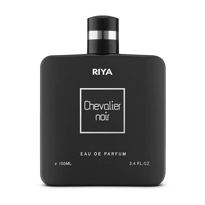RIYA CHEVALIER NOIR For Men Eau De Parfum Spray Green, Musk, Mossy 100 ML Dark Power Fragrance /On-the Edge Thrill Fragrance (Dark Black)