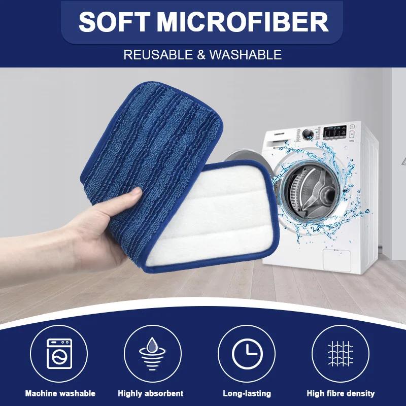 Mop Pads for Swiffer PowerMop Reusable Microfiber Power Mop Pad Washable Refill Cloths for Multi-Surface