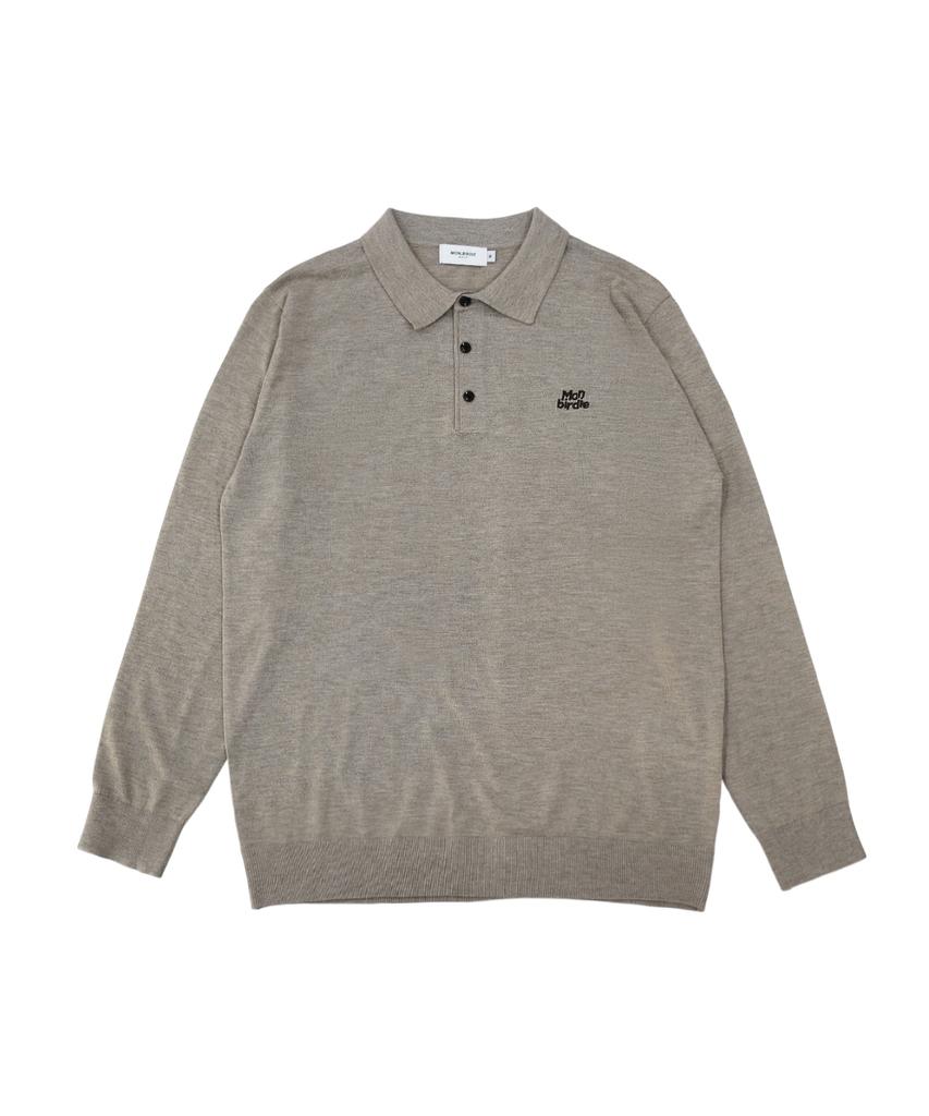 MONBIRDIE GOLF Men'S Gentle Basic Polo Knit Beige