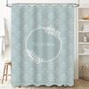 Soft Damask Shower Curtain with Personalized Name and Elegant White Floral Design Modern Bathroom Decor for Kids and Adults (Blu